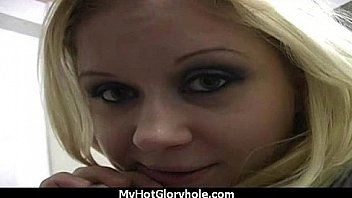Gloryhole blowjob hottie makes every dick cum 17