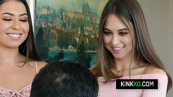 Hot stepsiblings threesome sex