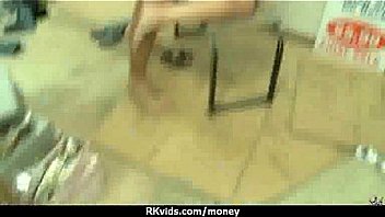 Slutty amateur babe is paid cash from some crazy public sex 4