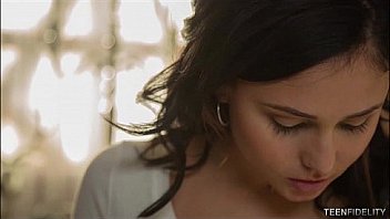 Natural teen beauty creampied by big white cock