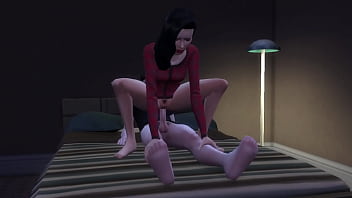 Stepson and stepmom alone in their house for a long time 3d animation