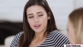 Petite Brunette Finds Out New Neighbor Is A Lesbianthey Flirt N Gives Her Oral Sexthe Small Tits Blonde Licks Her As She Facesits Herthen Rims Her thumbnail
