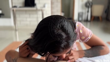 Wild lore hot swallows my whole cock and gets the fuck of her life