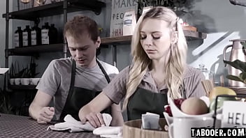 Lily gave her bf alex a nice blow under the table while he works