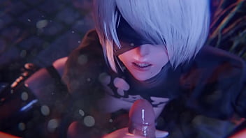 2b y su cara con semen
