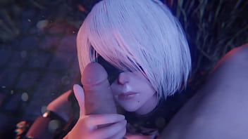 2b y su cara con semen
