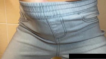 Claudia's playful bathroom selfie