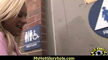 Interracial white lady confesses her sins at gloryhole 14