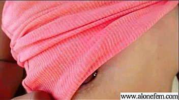 Alone cute horny girl play with stuffs to get orgasm vid 07