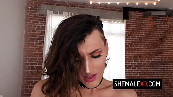 Kinky Trans Girl Rough Anal Fuck By Tattooed Stud thumbnail