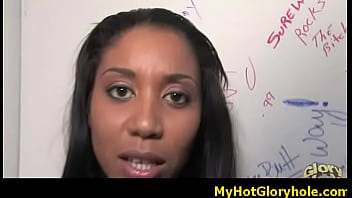 Blowjob gloryhole with a nasty ebony 14
