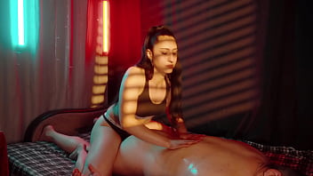 Happy ending massage in underground salon long haired masseuse jerked me off