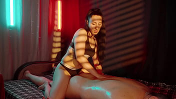 Happy ending massage in underground salon long haired masseuse jerked me off