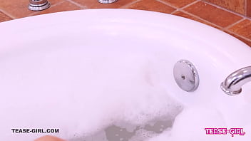 Beautiful & stunning teen girl touches her body