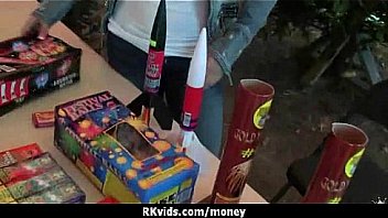 Sexy wild chick gets paid to fuck 21