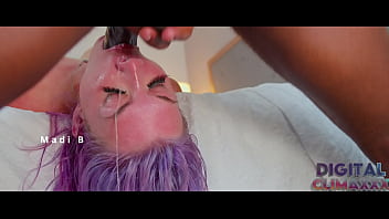 Purple hair pawg madi gets dick down good by her 1st bbc