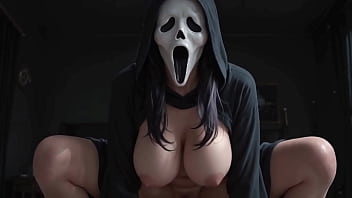 Atkins heaven ghostly milf halloween surprise with huge tits riding cock hard to climax ai