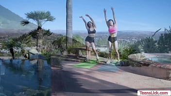 Naughty lesbian babes are dripping wet get ready for slip and slide action these babes are for pussy