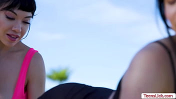 Naughty lesbian babes are dripping wet get ready for slip and slide action these babes are for pussy