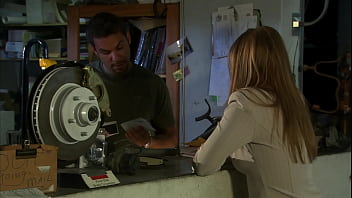 A bad detective demands of a sexy female mechanic close cooperation meaning fucking her pussy ass and more