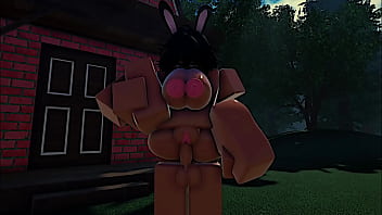 Roblox bunny girl loves hopping on cock
