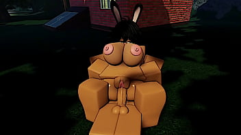 Roblox bunny girl loves hopping on cock
