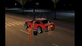 Wash the car nude on imvu