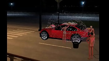 Wash the car nude on imvu