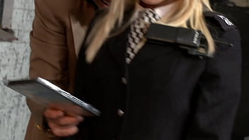 Jenny babie and stacey saran finish him off with a double bj after a screw