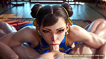 Chun li blowjob fullnelson fuck