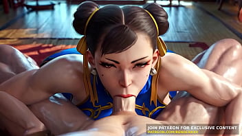 Chun li blowjob fullnelson fuck