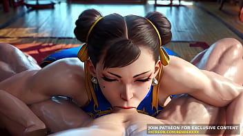 Chun li blowjob fullnelson fuck