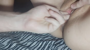 Close up of korean girl's pussy fondling with fingers and tongue