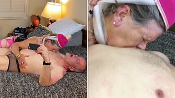 Old mature i dream of jeannie cosplay and magical blowjob