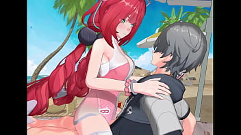 Zenless zone zero yuzuha’s secret beach sex with wise seductive moans 3d nsfw animation