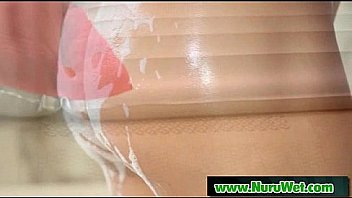 Nuru slippery sex massage with asian beauty 14
