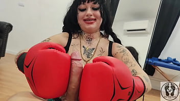 Personal training chubby girl unexpected glove fetish bj cumshot