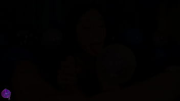 Sona's sloppy balloon blowjob