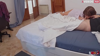 The stepmother wants her stepson not to leave her and is ready to do anything even take his dick in her little ass