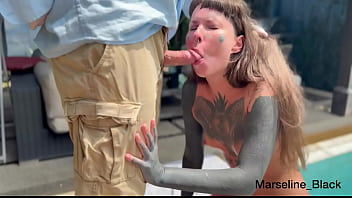 The master showered me with golden rain fucked my ass and cum on my face