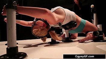 Aroused blond foxy adicted to bdsm