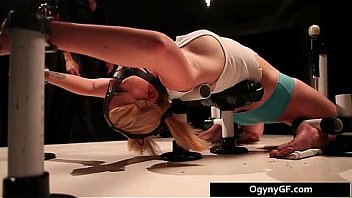 Aroused blond foxy adicted to bdsm