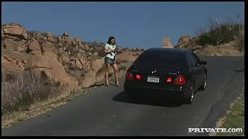 Ashley blue is tied up and ass fucked in this interracial bdsm scene