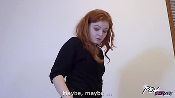 Hairy redhead learn how to use condom before get cum on pussy