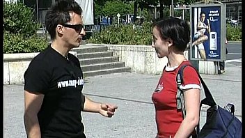 Picked up german whore is fucked on field