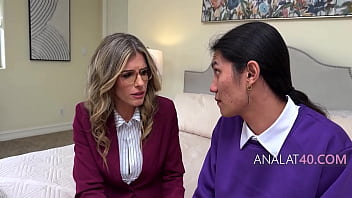 Step son supports milf get clout by fucking her ass on camera