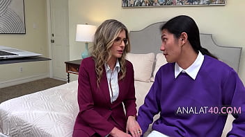 Step son supports milf get clout by fucking her ass on camera