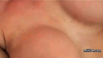 Horny big tit milf gives a hot blowjob