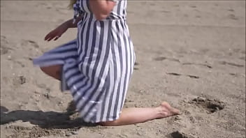 Denice klarskov bts from malaga tour includes public flashing