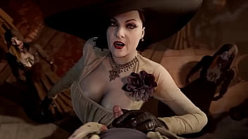 Alcina dimitrescu gives handjob